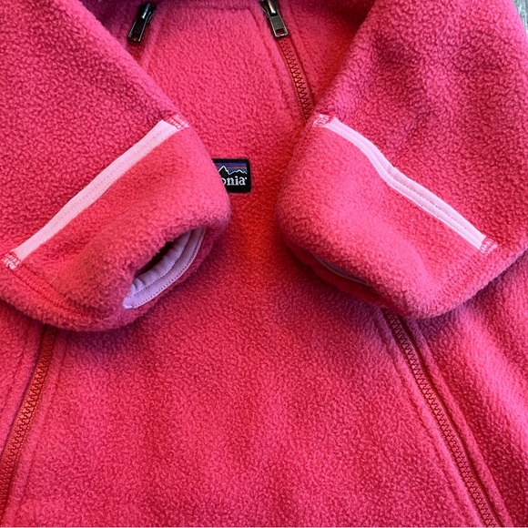 PATAGONIA PINK BABY SYNCHILLA FLEECE BUNTING SUIT, 6M - Picture 6 of 7